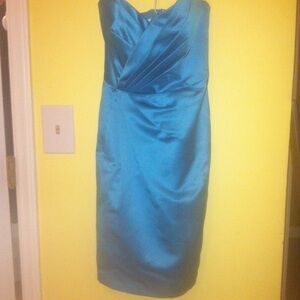 Elegant Teal Strapless Dress